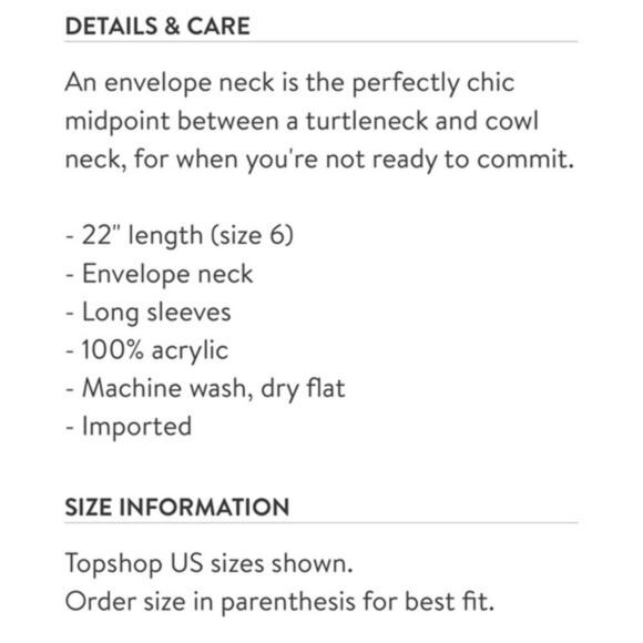 Topshop Tweedy Envelope Neck Sweater Sz 6 - Picture 10 of 11